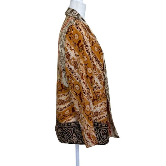 Anis A Womens Kimono Paisley Open Jacket Boho Size M - Picture 2 of 7